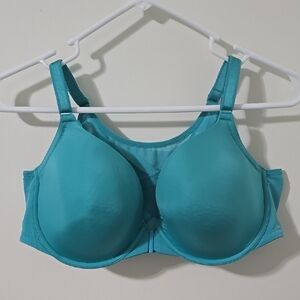 Torrid Perfect T-Shirt Front-Close Teal/Blue Bra